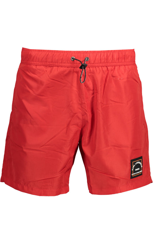KARL LAGERFELD BEACHWEAR SWIMSUIT MEN'S BOTTOM RED