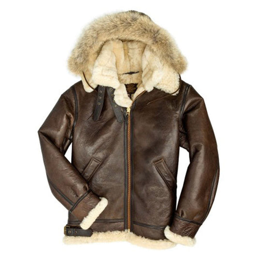 Men’s B3 Hooded Shearling Coat