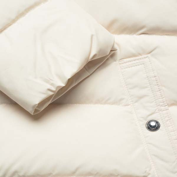 Mens Cream Winter Puffer Jacket - L