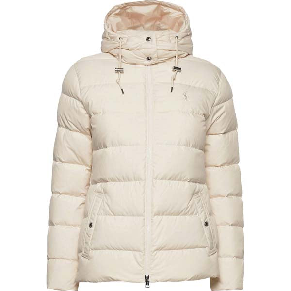 Mens Cream Winter Puffer Jacket - M