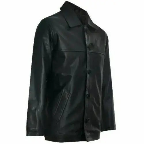 Men's Full Sleeves Lambskin Leather Shirt
