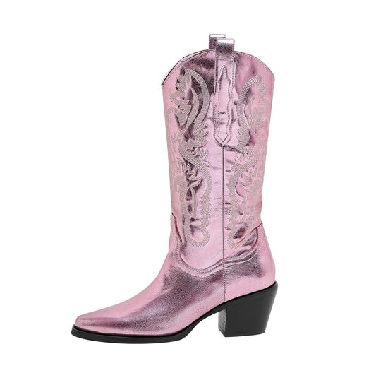 Metallic Party Glam Cowgirl Boots