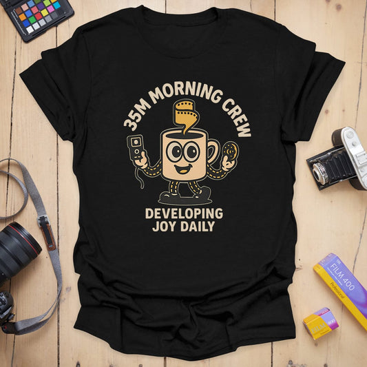 Morning Crew T-Shirt - Black, 3XL
