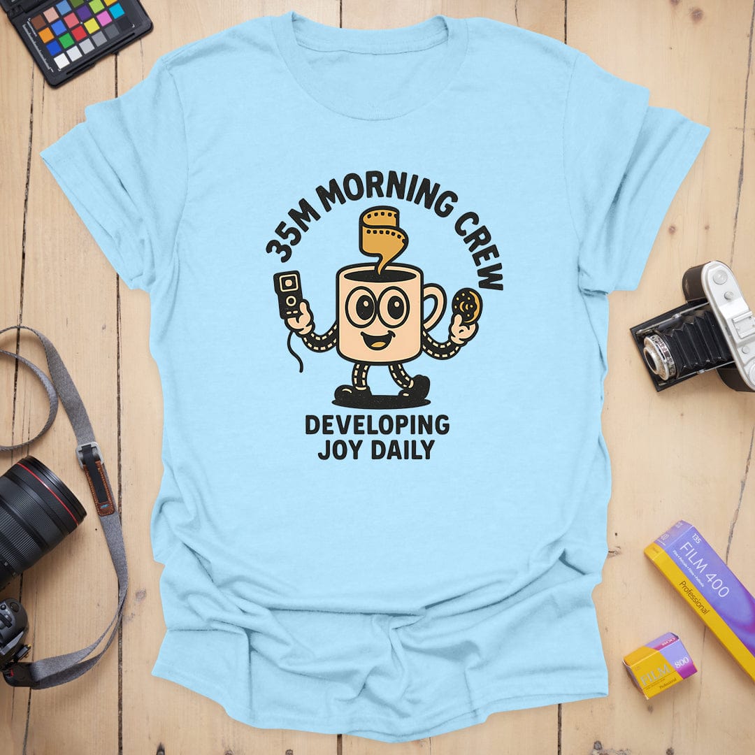 Morning Crew T-Shirt - Light Blue, 3XL