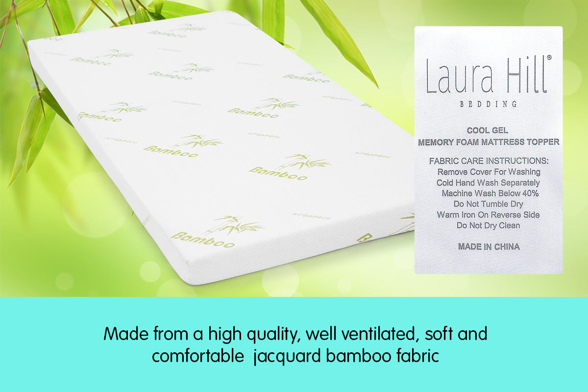 NNEDPE Cool GEL Memory Foam Mattress Topper - King Single