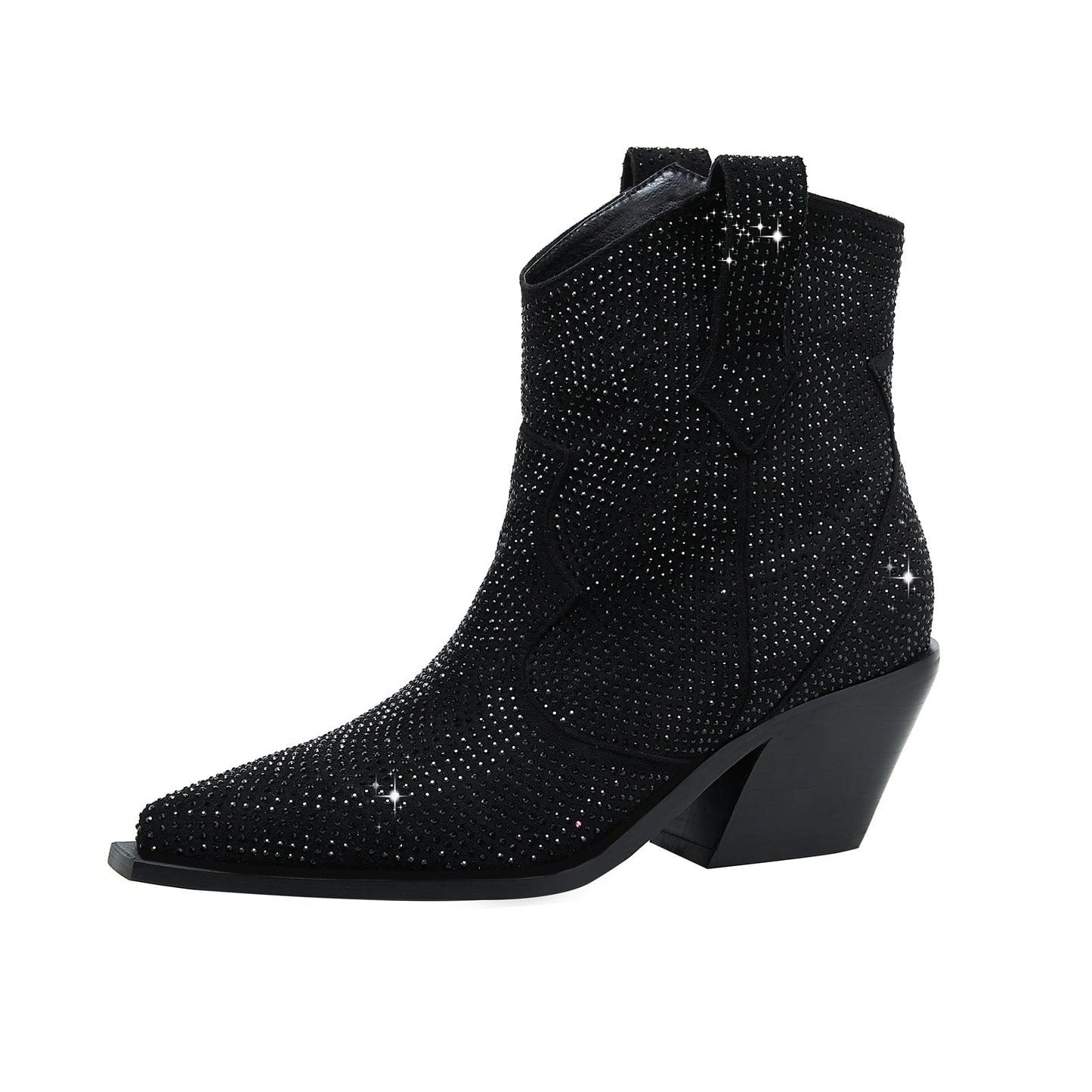 Rhinestone Embellished Cowgirl Boots