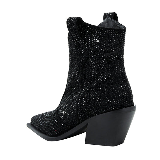 Rhinestone Embellished Cowgirl Boots