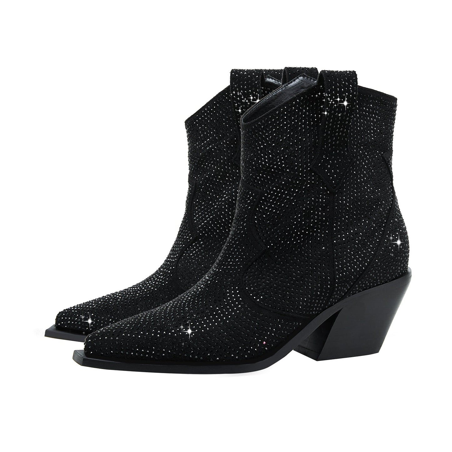 Rhinestone Embellished Cowgirl Boots