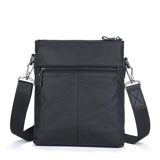 Rossie Viren Men's Vintage Cowhide Leather Voyager Small Messenger Bag