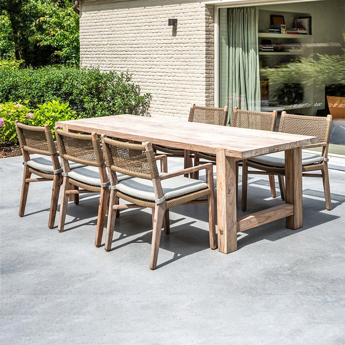 Valan Teak Woven Armchair